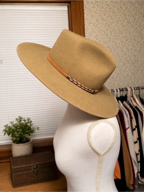 Stetson Other - Stetson American Buffalo Drifter 4X Buffalo Felt Western Hat Stone 6 7/8 USA